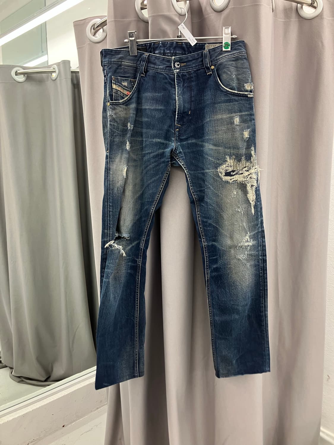 디젤 디스트로이드 패치워크 데님진  상품이미지2