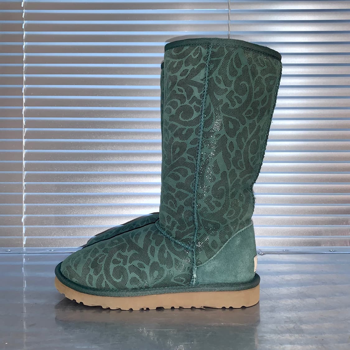 00s Y2K 레어 그린 아이비 스웨이드 어그 부츠 상품이미지3