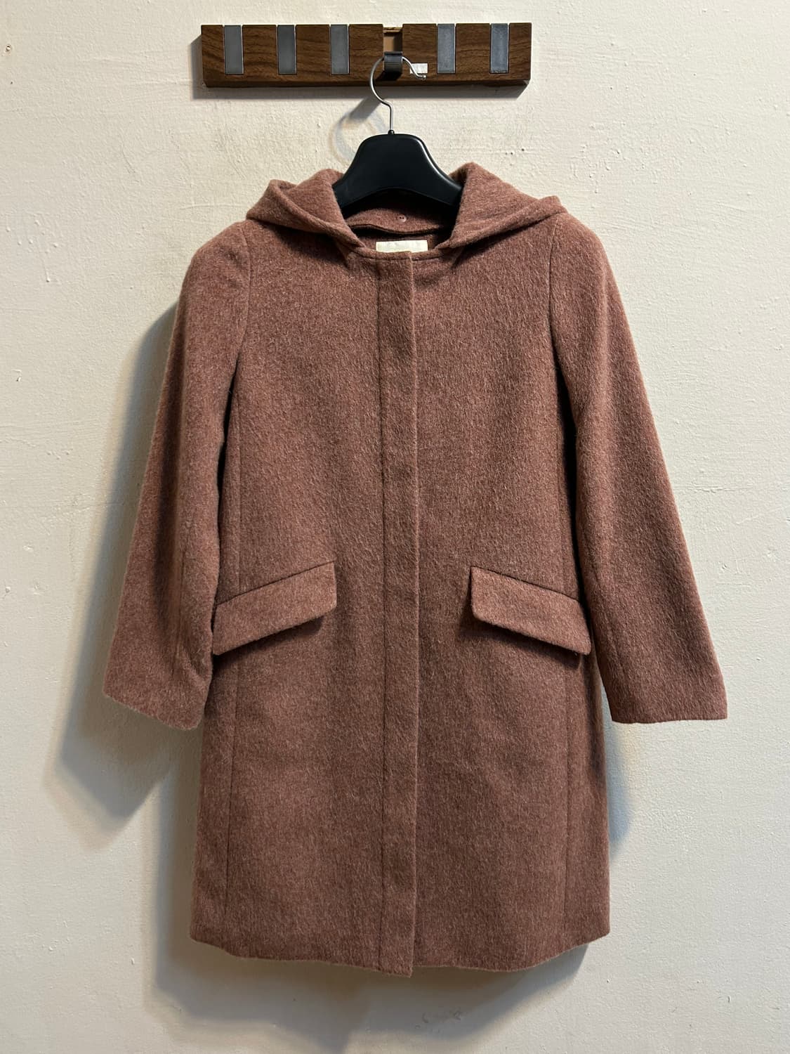 빔즈 하트 후드 울 코트 상품이미지1