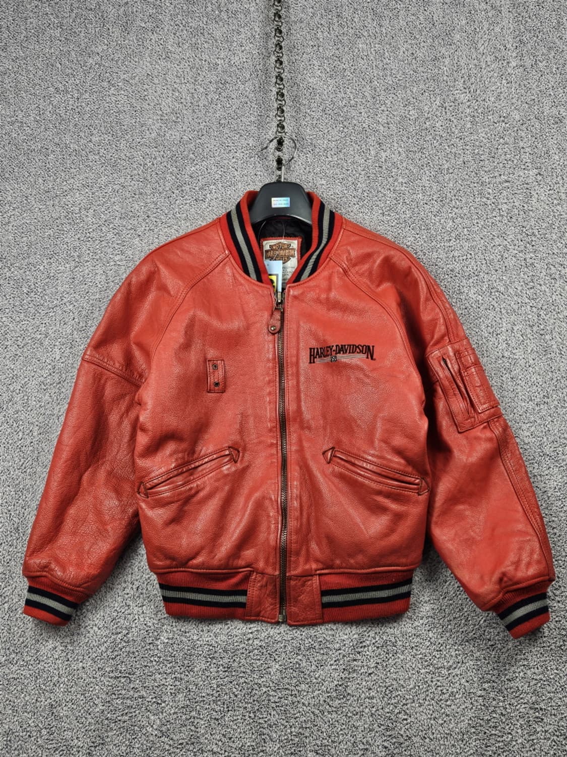할리데이비슨 블루종 바시티 가죽 자켓 ( M ) / 10192 상품이미지2