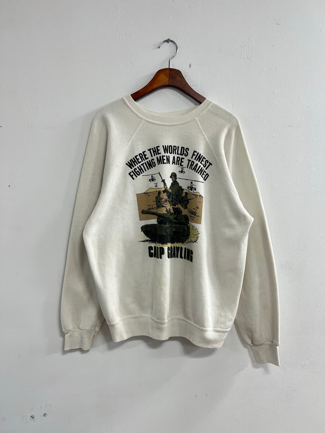 빈티지 80s 밀리터리 캠프 스웻셔츠 상품이미지1