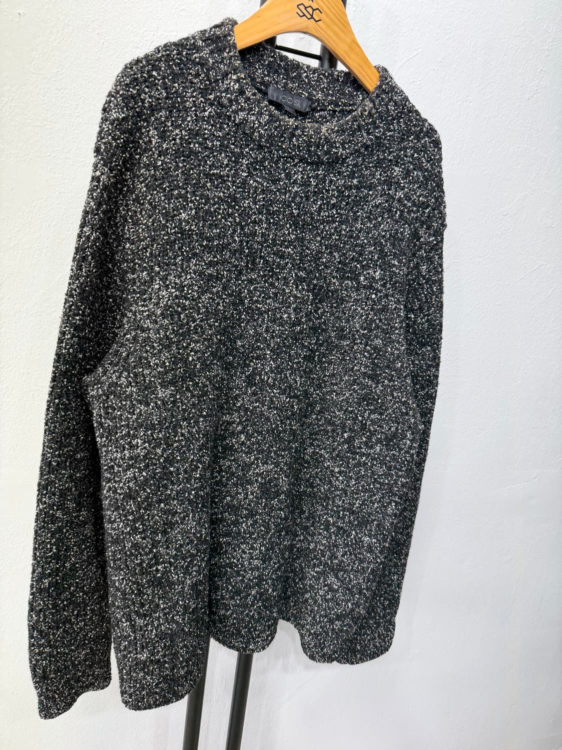 정품) COS 코스 남성 블랙 믹스 니트 스웨터 M 상품이미지2