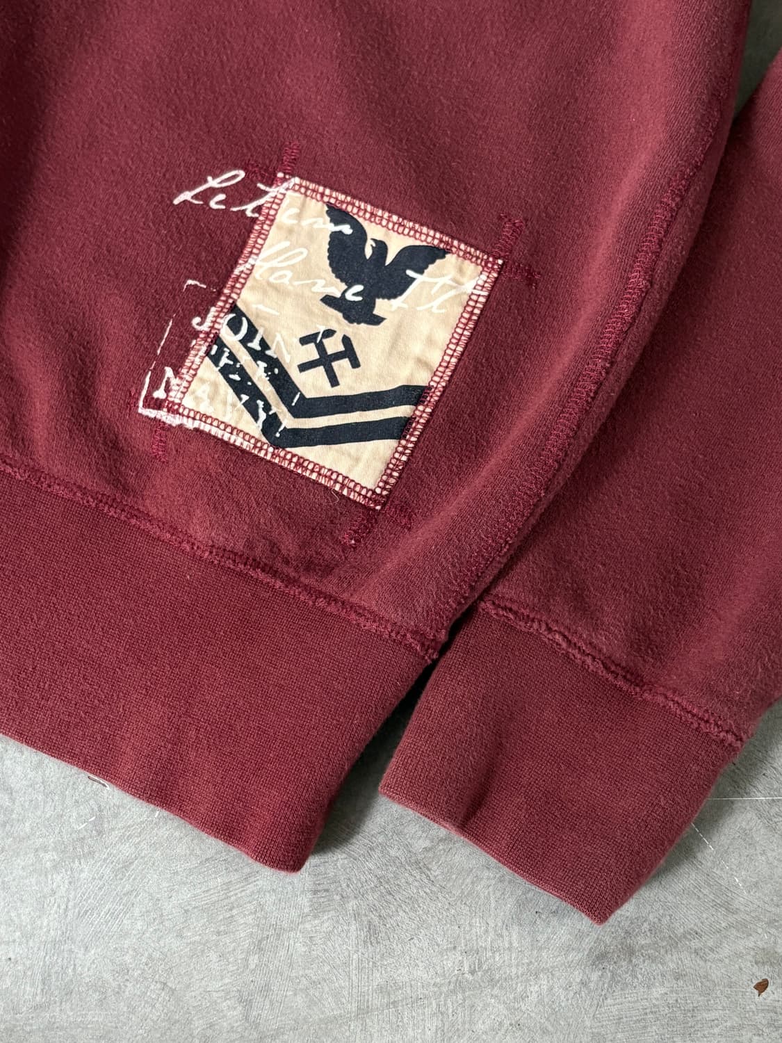 Avirex 아비렉스 버건디 코튼 집업 상품이미지2