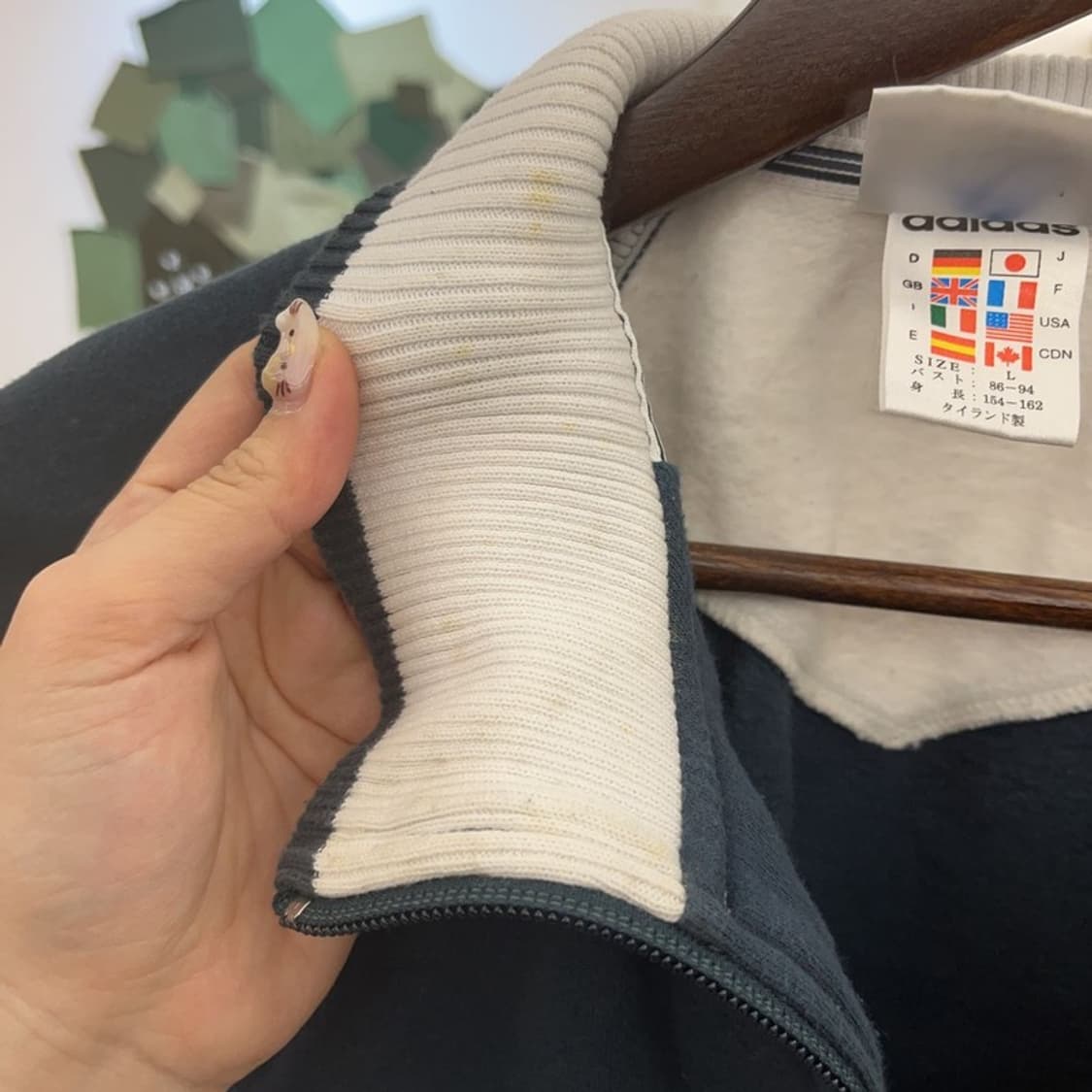 아디다스 재팬 희귀 스포티 크롭 약기모 집업 85 C06315 상품이미지5