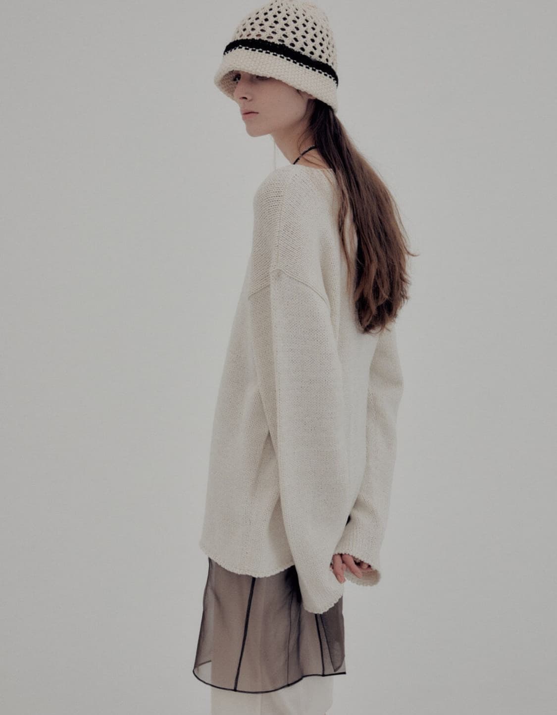 MOONSUN Honeycomb knit Hat 문선 비니 그물 상품이미지9