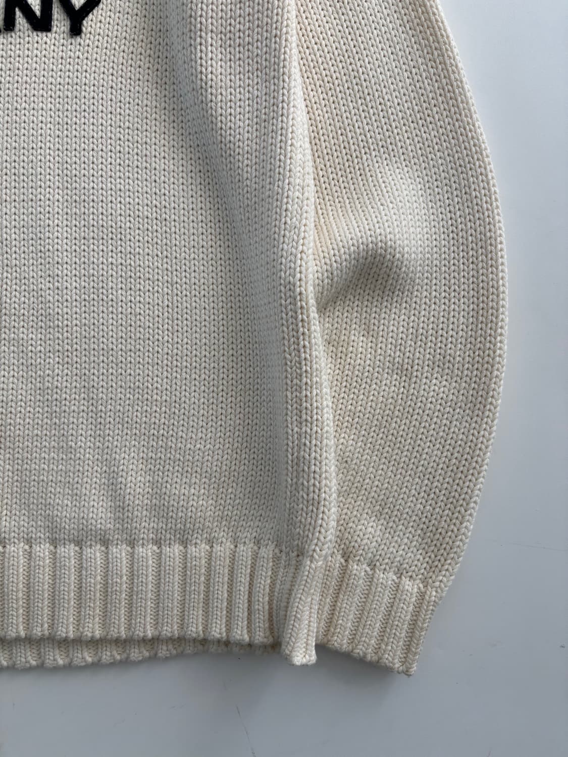 폴로 진스 아치로고 아이보리 오버사이즈 니트 상품이미지5