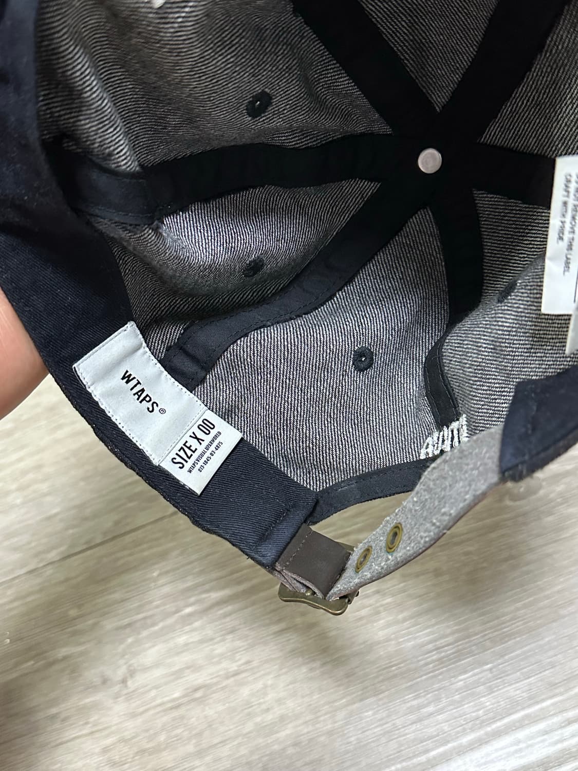 더블탭스 블랙 데님 캡 상품이미지4