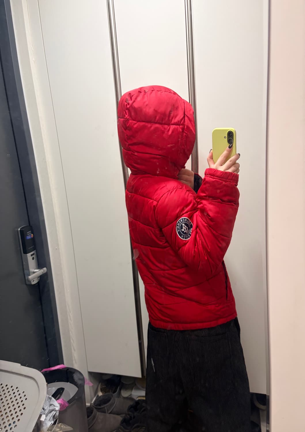 아베크롬비 캠쉘 패딩 레드 상품이미지2