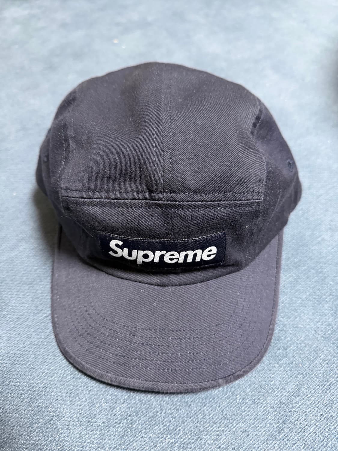 슈프림 워시드 치노 트윌 캠프캡 네이비 - 24FW 상품이미지2