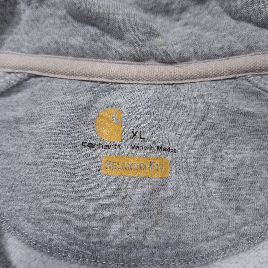 칼하트 그레이 모크넥 반집업 릴렉시드 아노락 기모 긴팔 티셔츠 롱슬리브 상품이미지8