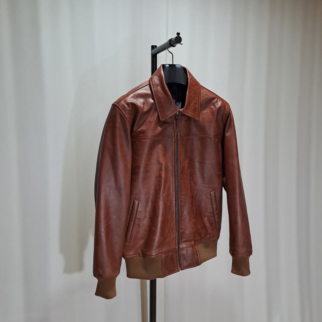 (택포) 램스킨 오일워싱 블루종 자켓 100-105 B509 상품이미지2