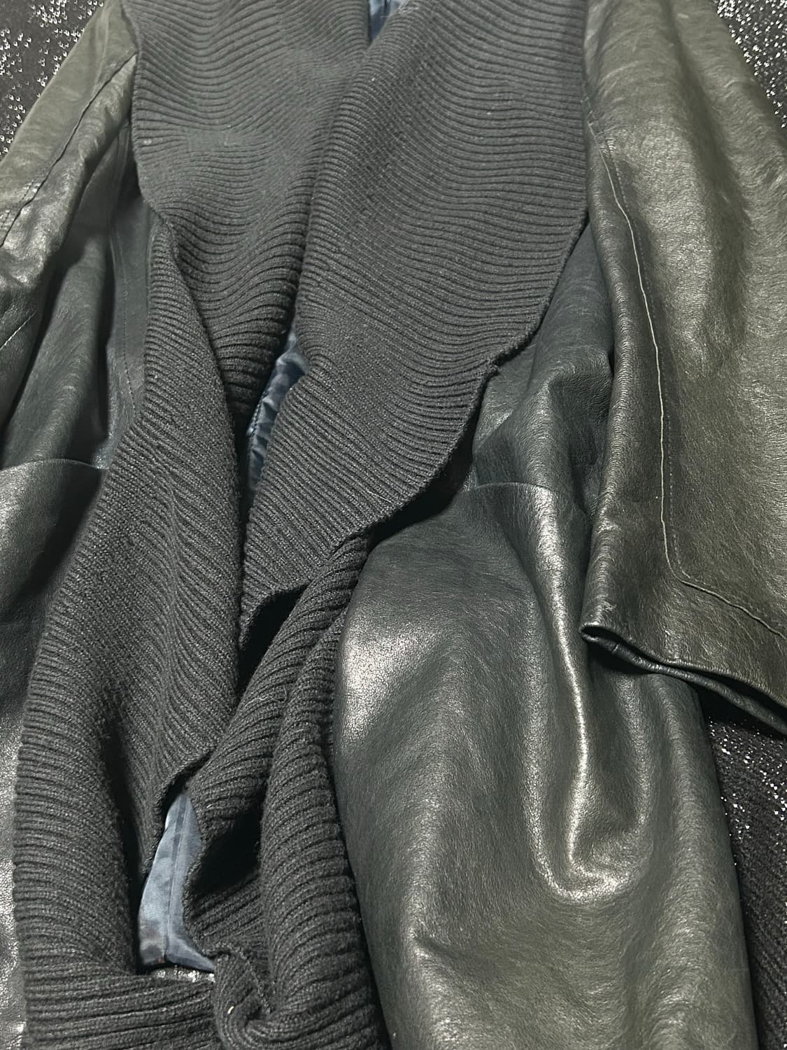 *rare design* 2000s V-kei 드레이프 가죽자켓  상품이미지3