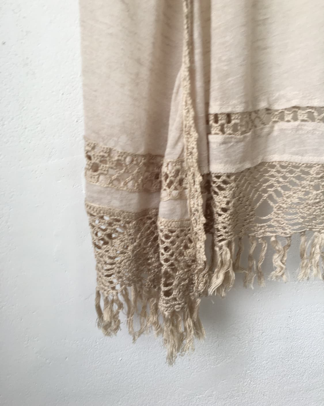 Fringe crochet layer hood open vest 상품이미지4