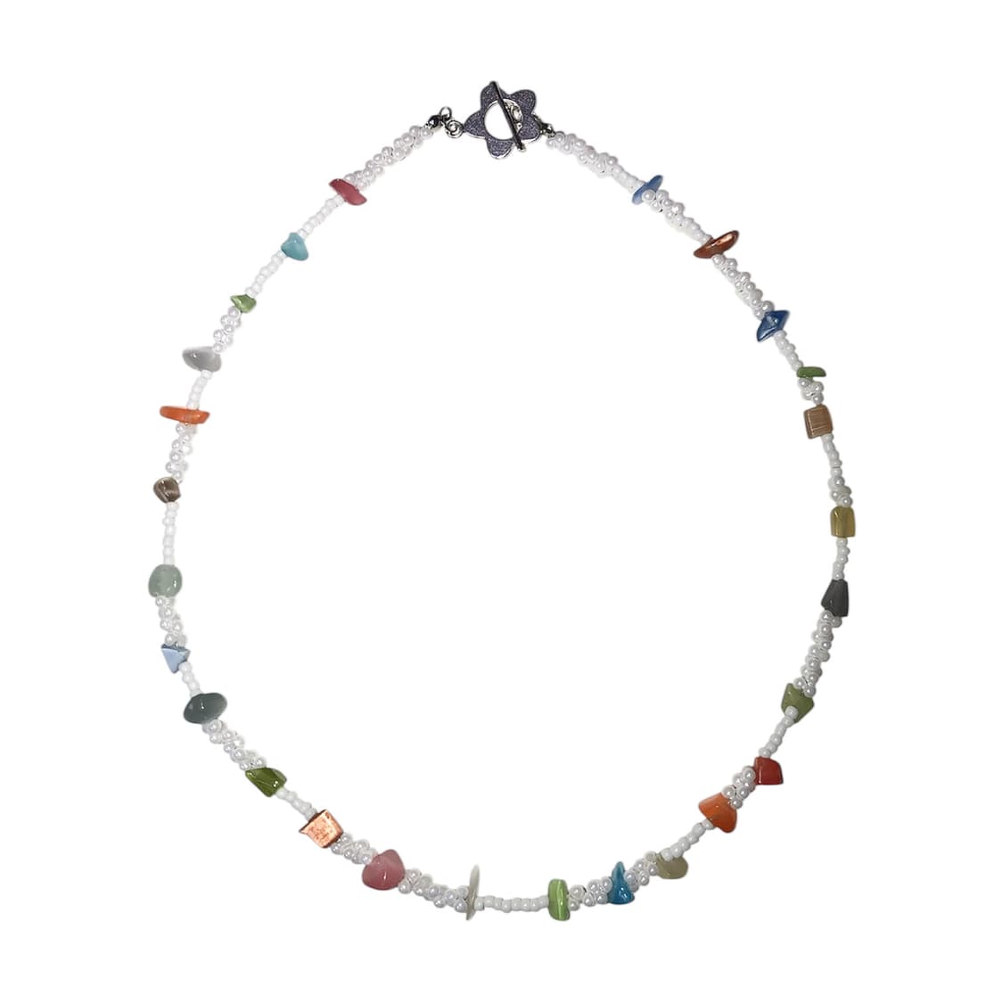 color white pebble necklace 상품이미지1