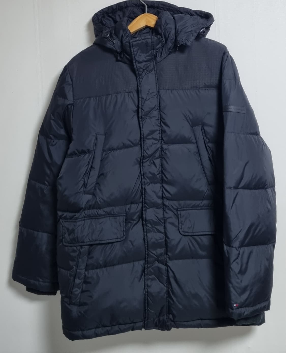 M (95) 타미힐피거 블랙 오리털 덕다운 패딩 상품이미지1