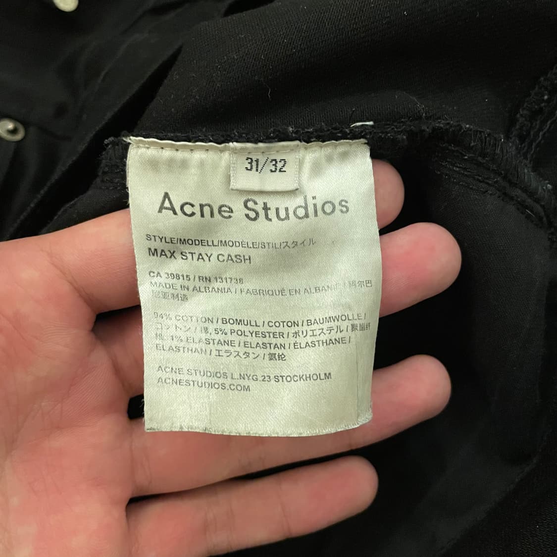 아크네 스튜디오 슬림 스트레이트 진 상품이미지6