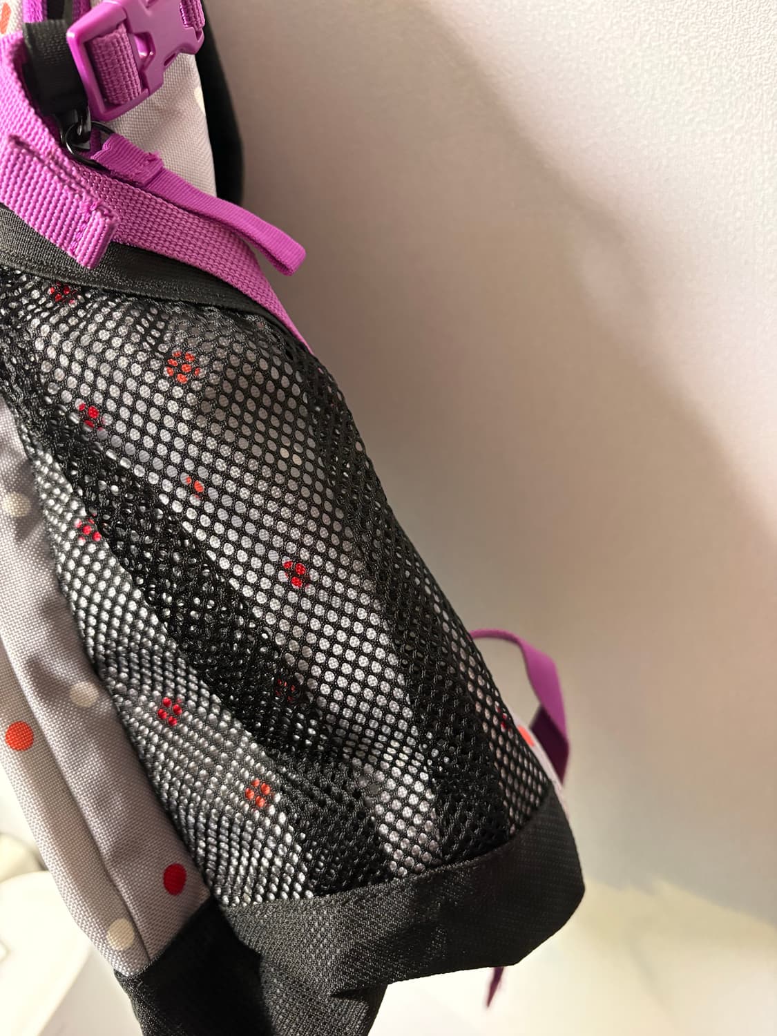 퓨마 퍼플 도트 백팩 일본 빈티지 가방 체크 상품이미지3