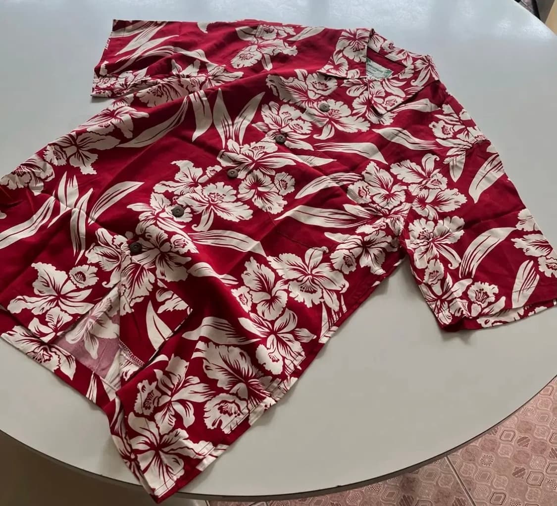 Kamehameha 빈티지 하와이안 플로럴 셔츠 (U.S.A) 상품이미지6