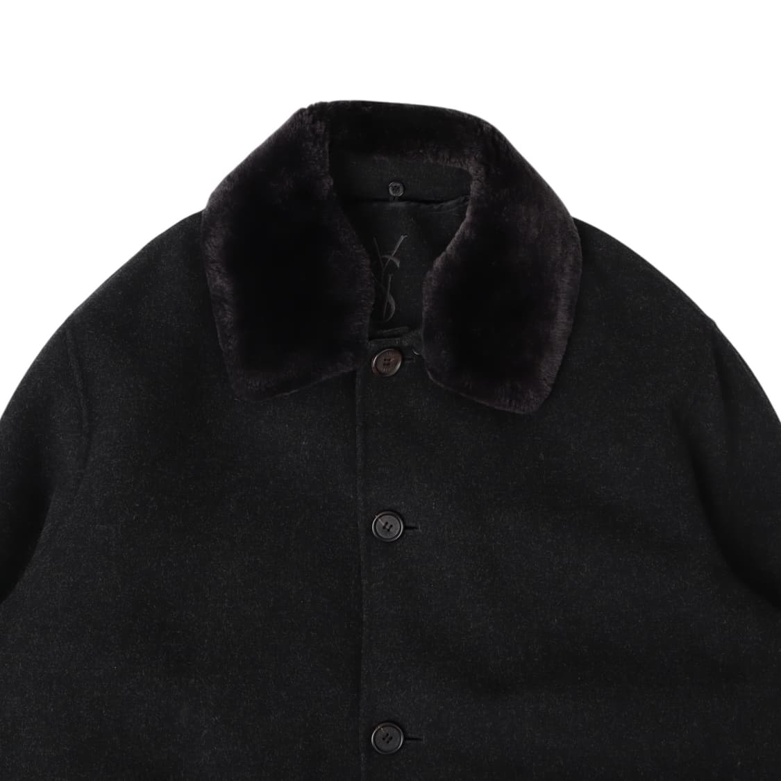 입생로랑 시어링 울 캐시미어 하프 코트 상품이미지2