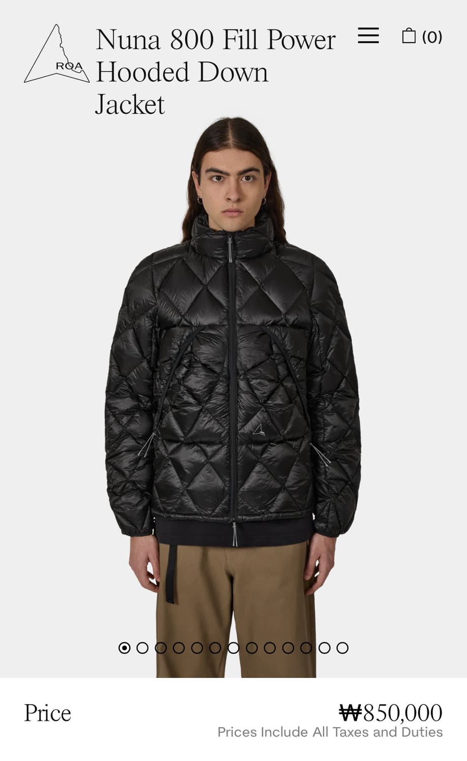 [M]로아 하이킹 25fw Nuna 800 다운 패딩/블랙 상품이미지6