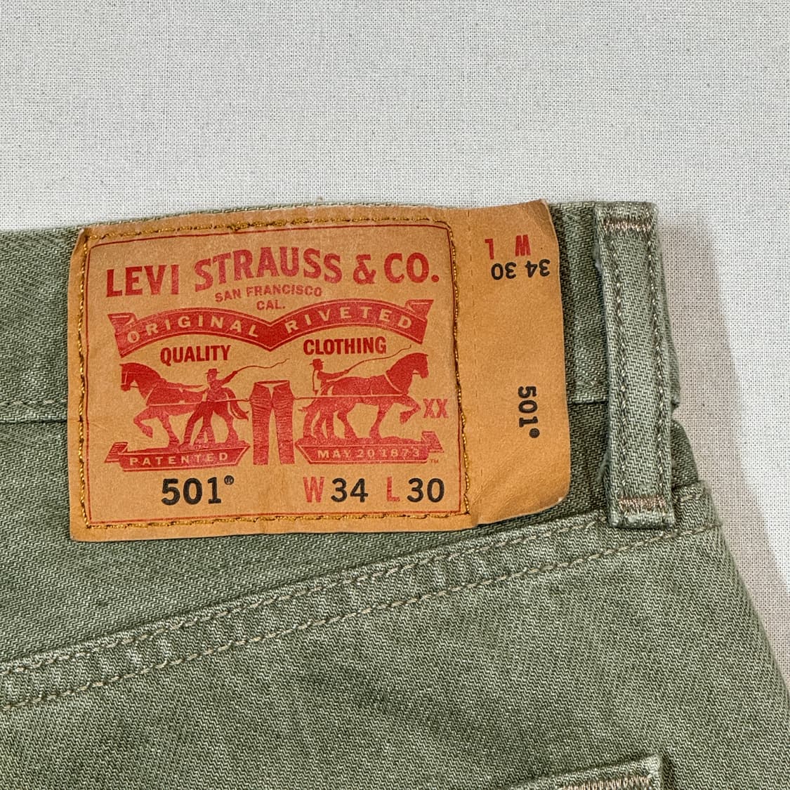 34inch) 리바이스 501 버튼플라이 리지드 데님 청바지 상품이미지3