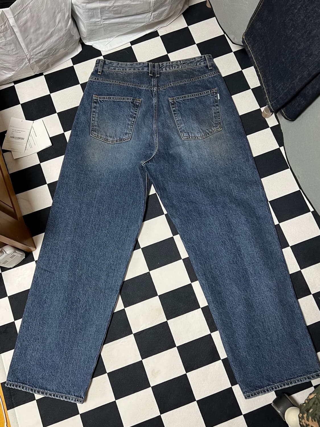 [2] (새상품) 인더로우 5PK 루즈 테이퍼드 데님 팬츠 - 빈티지 상품이미지4