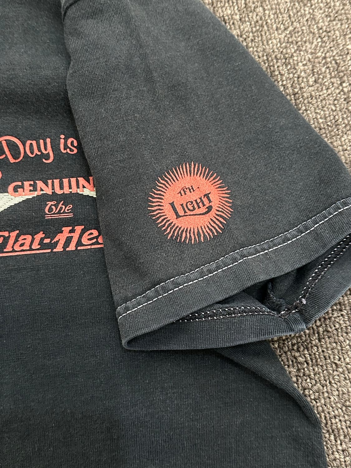 38)The Flat Head vintage 모터사이클 백프린팅 반팔 티 상품이미지4