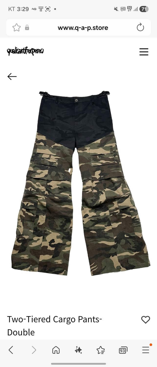 Two-Tiered Cargo Pants-Double 상품이미지1