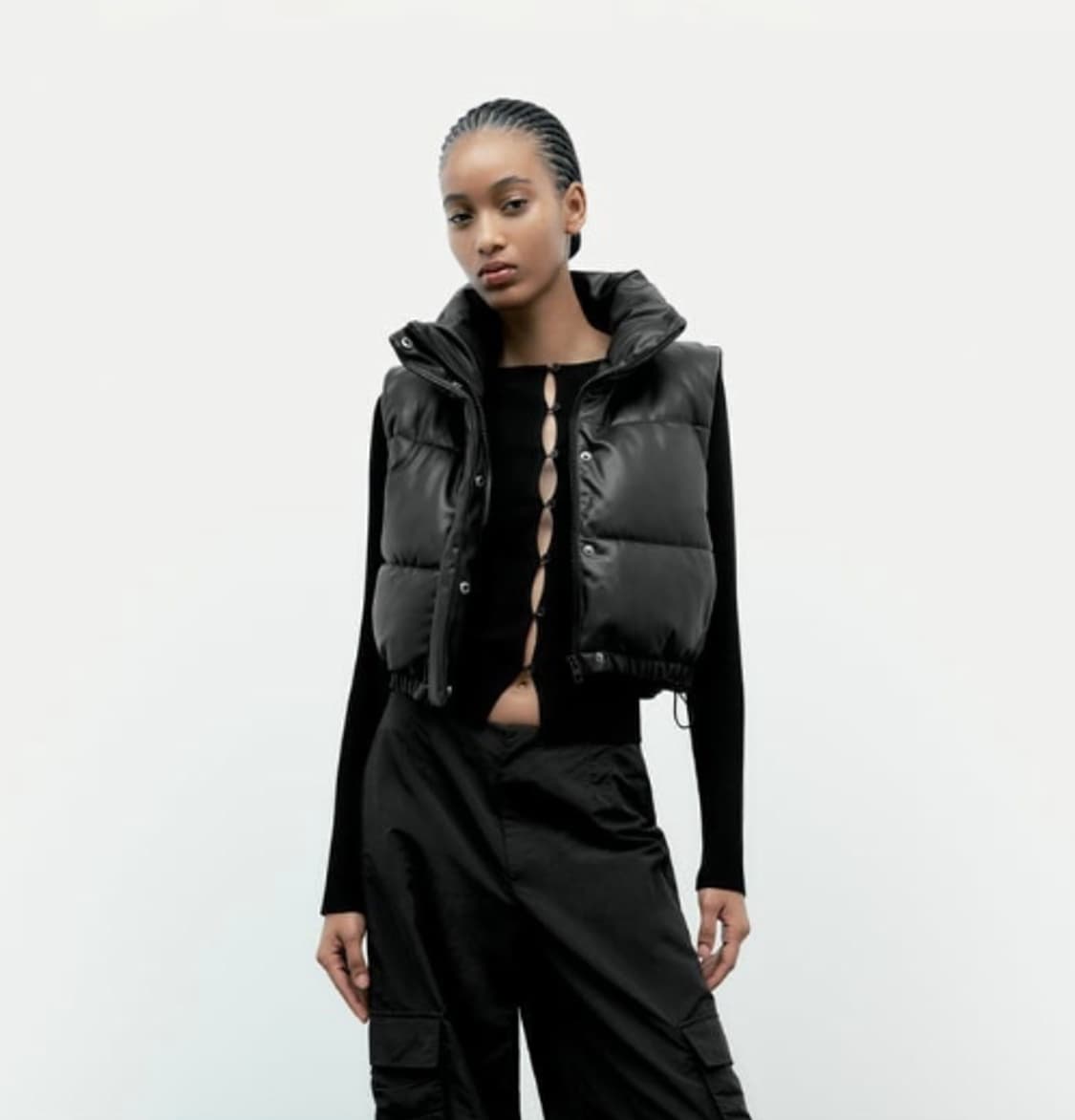 자라 비건레더 패딩조끼  상품이미지1