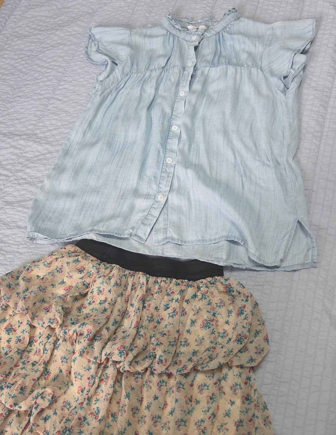 (마지막 할인) 빈티지 모리 소라색 블라우스 (치마 증정) 상품이미지6