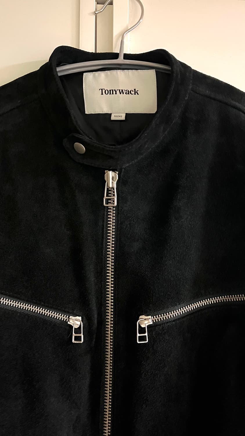 토니웩 스웨이드 카프레이서 블루종 자켓(black) XL 상품이미지2