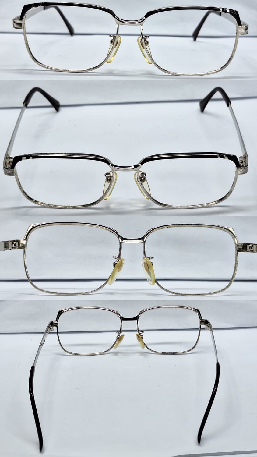 90s 일본 빈티지 no.351 메탈 엠보싱 브로우 디자인 안경테 52m 상품이미지5