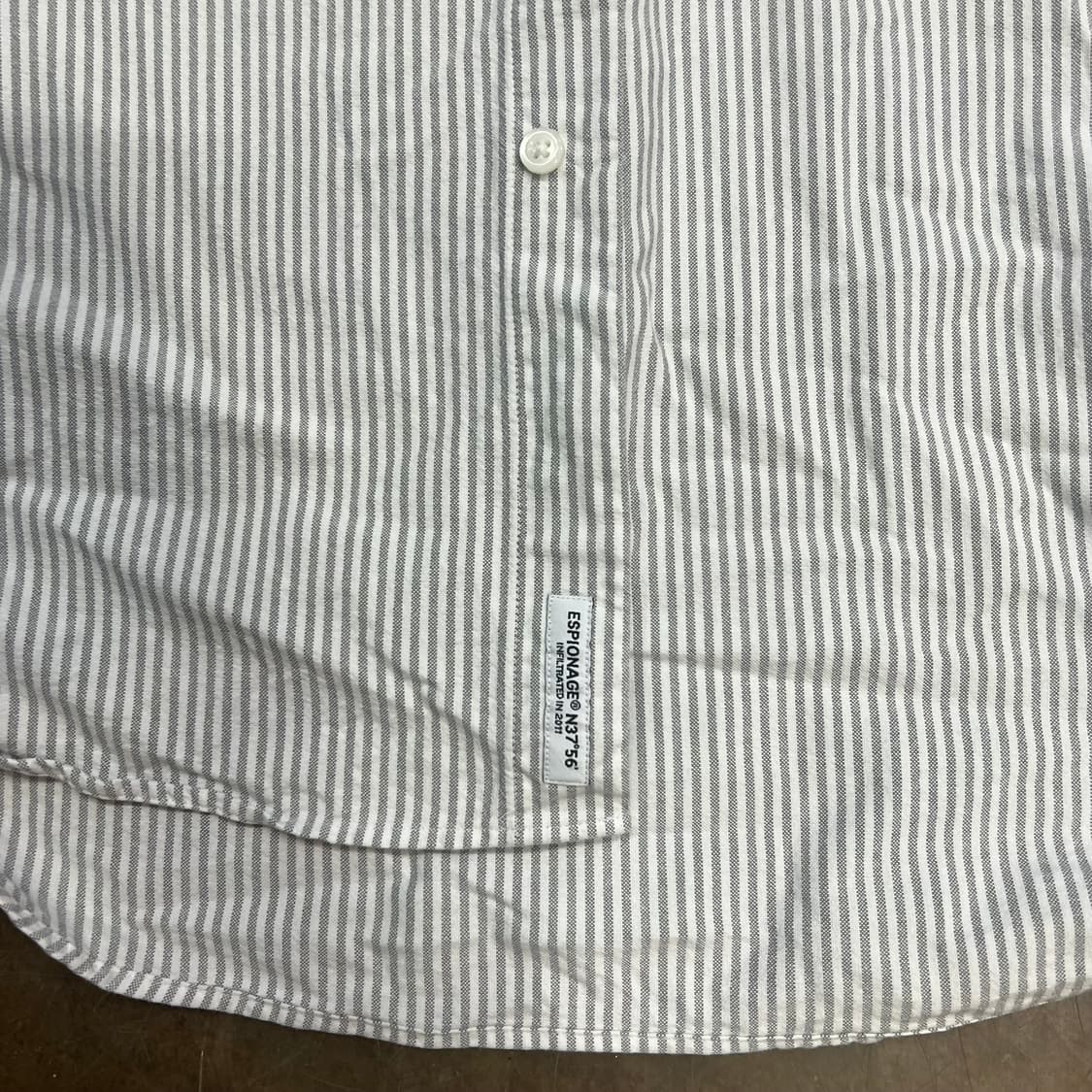 M) 에스피오나지 루즈핏 스트라이프 셔츠 남방 아메카지 워크웨어 상품이미지7