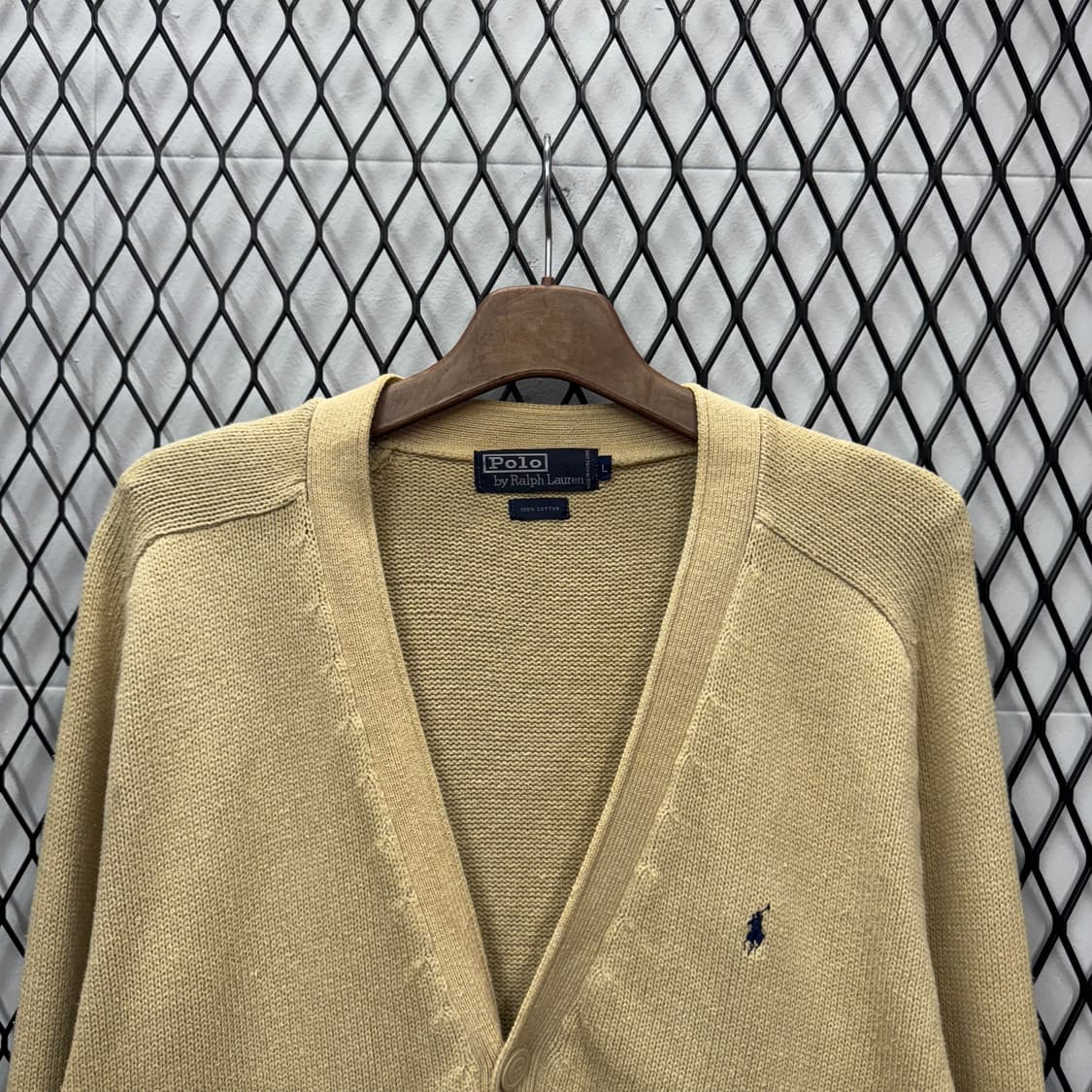 폴로 랄프로렌 니트 가디건 네이비 포니 포인트 베이지 상품이미지3