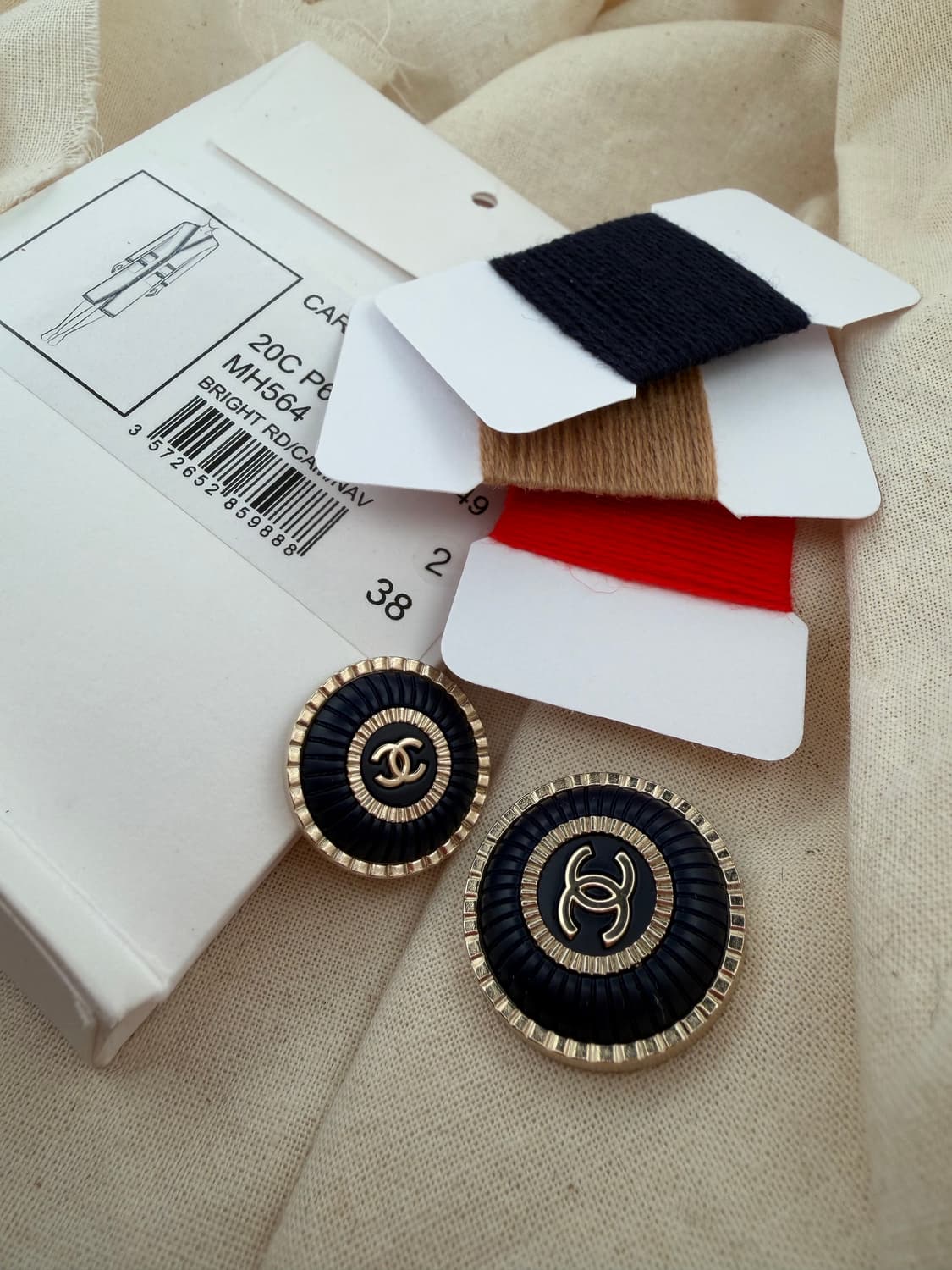 2020c / 샤넬 정품 버튼 리싸이클 이어링 귀걸이 상품이미지6