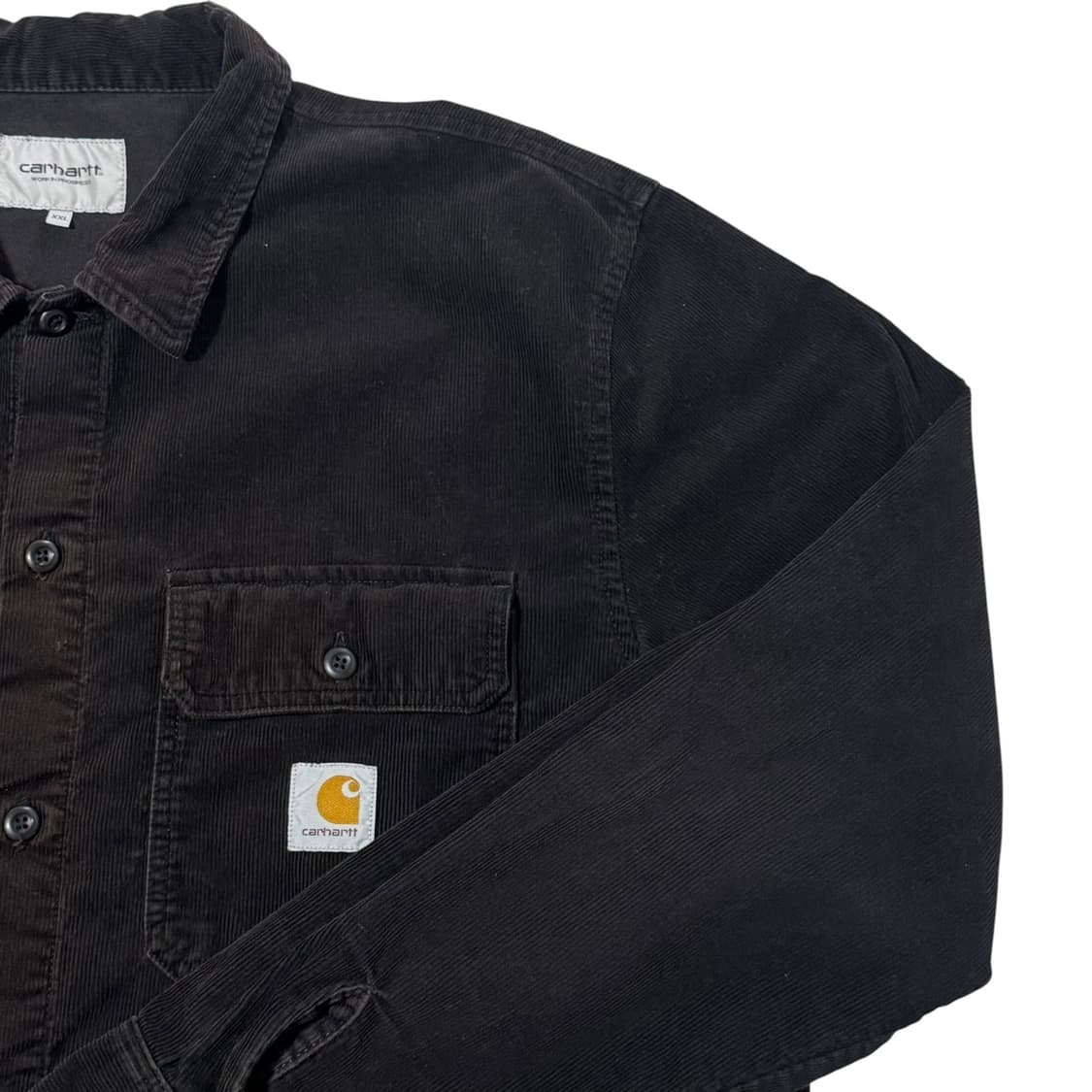 칼하트 골덴 블랙 워싱 오버 셔츠 상품이미지2