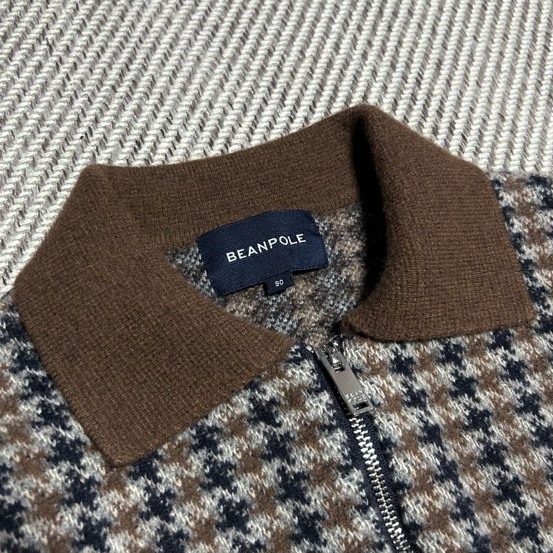 [XS] Beanpole 빈폴 우먼즈 울 카라넥 집업 모직 자켓 상품이미지4