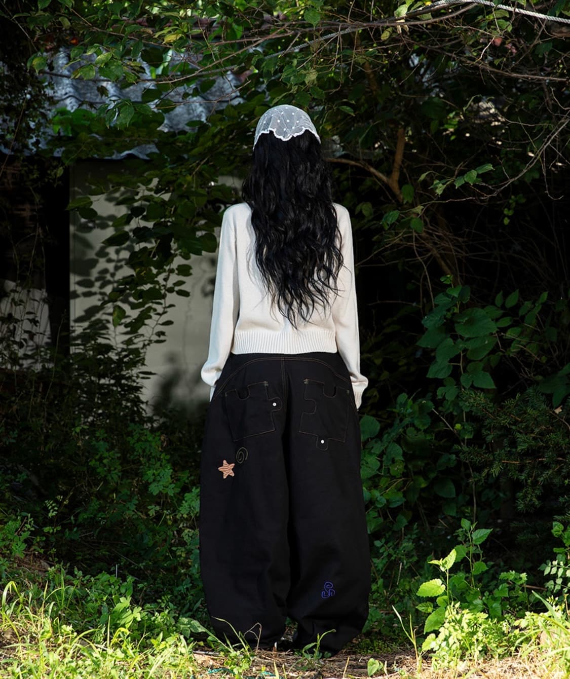 루나키후 오모이데 패치 코튼 벌룬 팬츠 상품이미지3