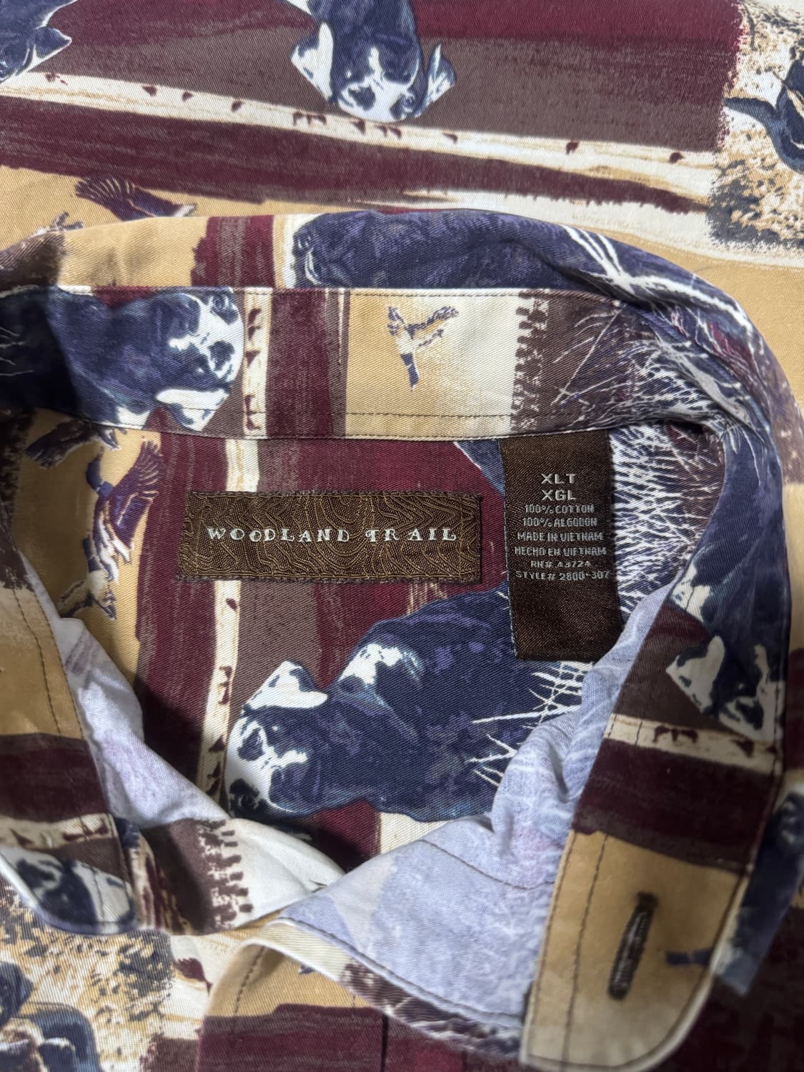 Woodland trail 헌팅 도그 패턴 셔츠 아웃도어 상품이미지5