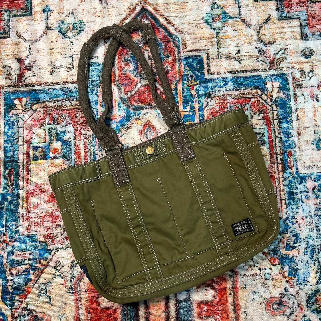 [OS] ✨유일매물✨ 요시다 포터x맨즈 맬로즈 리버시블 울 핸드백 상품이미지3