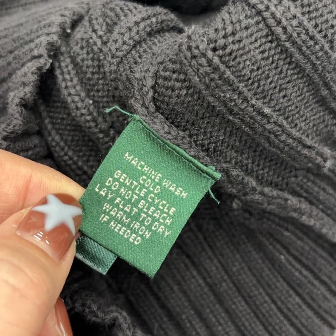 랄프로렌 브이넥 꽈배기 니트 스웨터 S P00036 상품이미지4