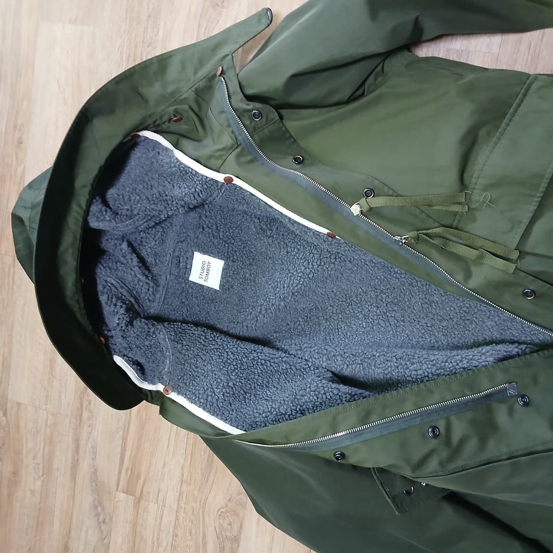 스튜디오톰보이 피쉬테일 내피탈부착 패딩 점퍼 야상 자켓 상품이미지7