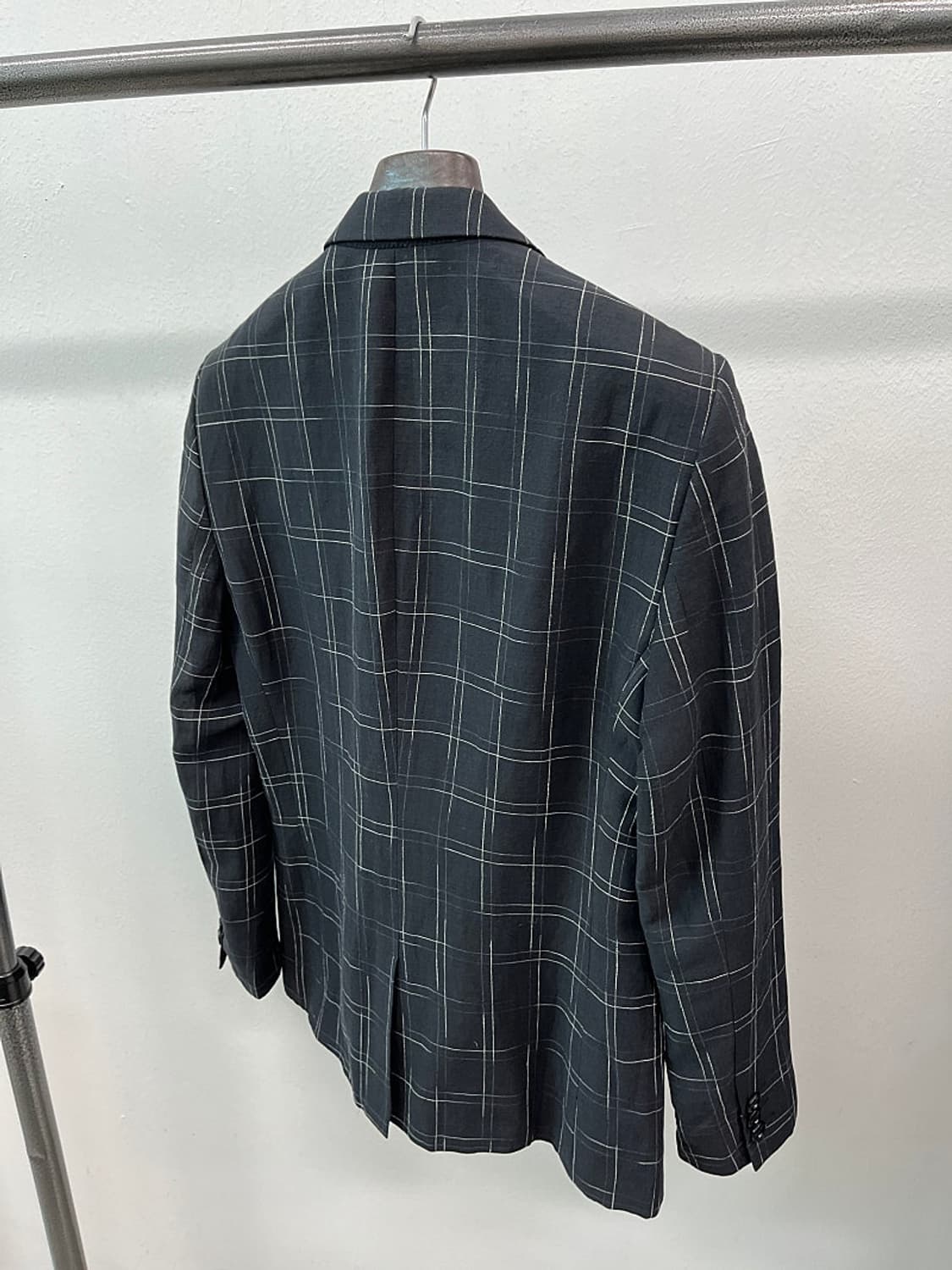 95) 엠포리오알마니 블랙 체크자켓  상품이미지5