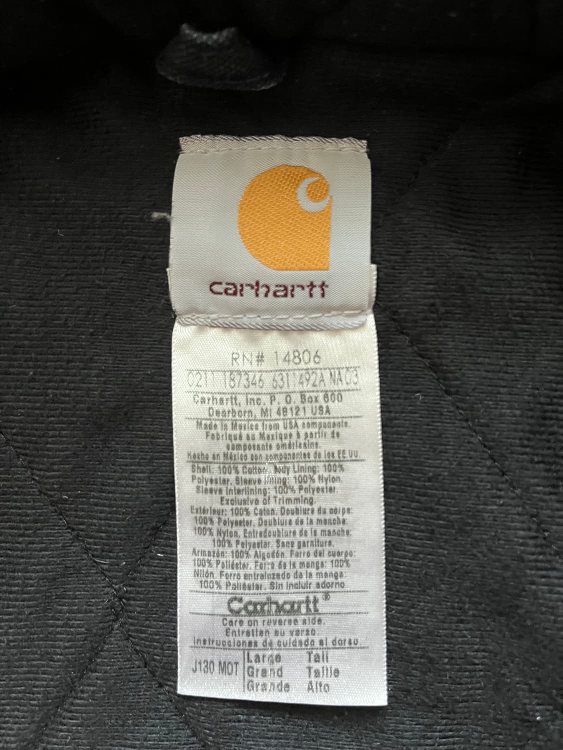 2011 칼하트 J130 액티브 자켓 MDT L Tall 상품이미지10