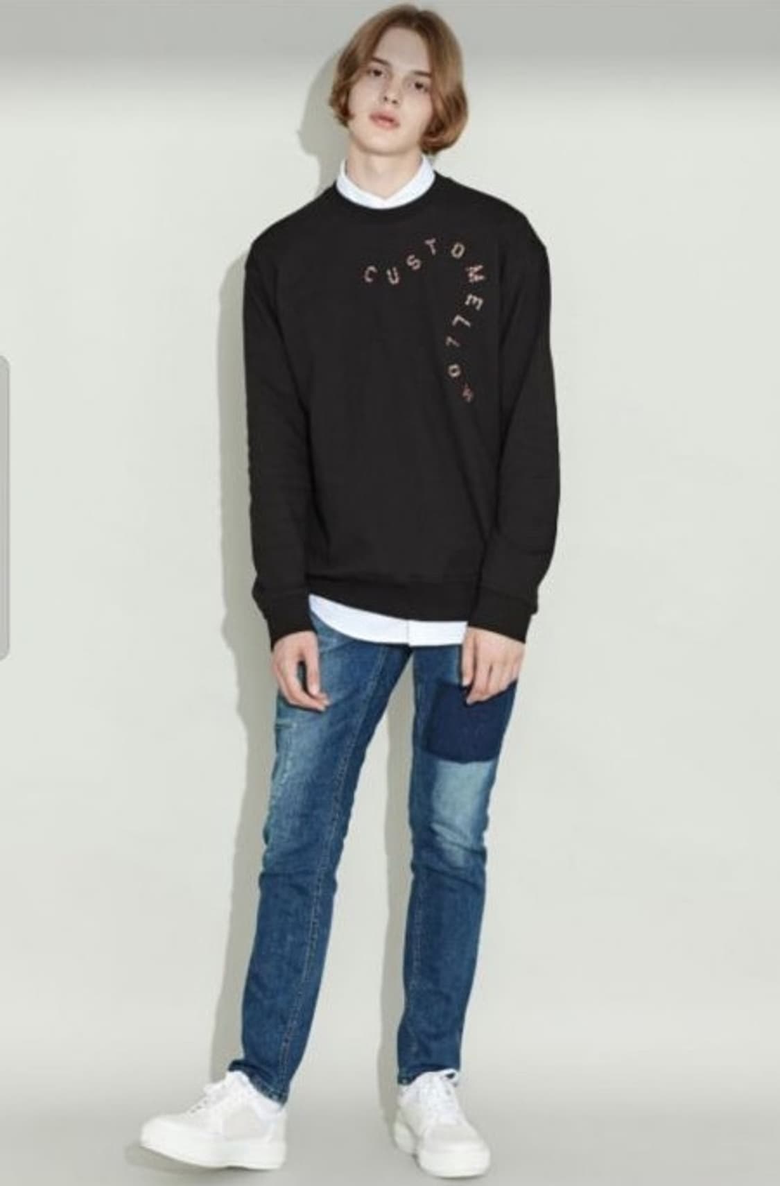 커스텀멜로우 / 로고 엠브로이더리 스웻 셔츠 / L 상품이미지2