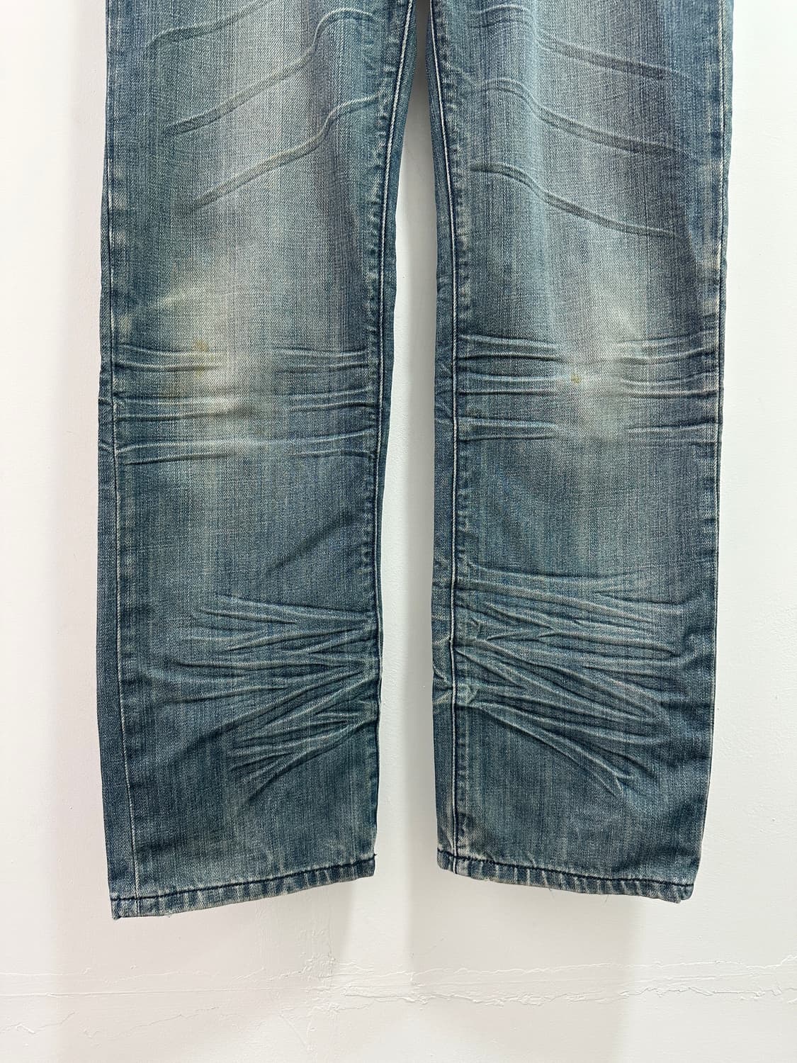 Fade lines sagging denim jeans 상품이미지6