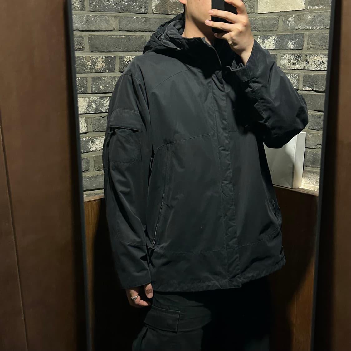 XXL) 폴로 랄프로렌 블랙 히든 후드 바람막이 자켓 상품이미지10