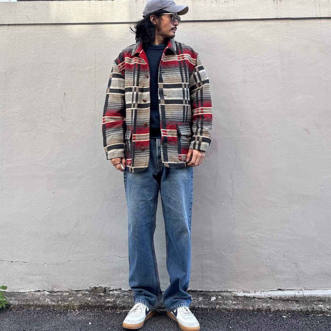 90년대 이태리 베네통 에스닉 울 코트 상품이미지6