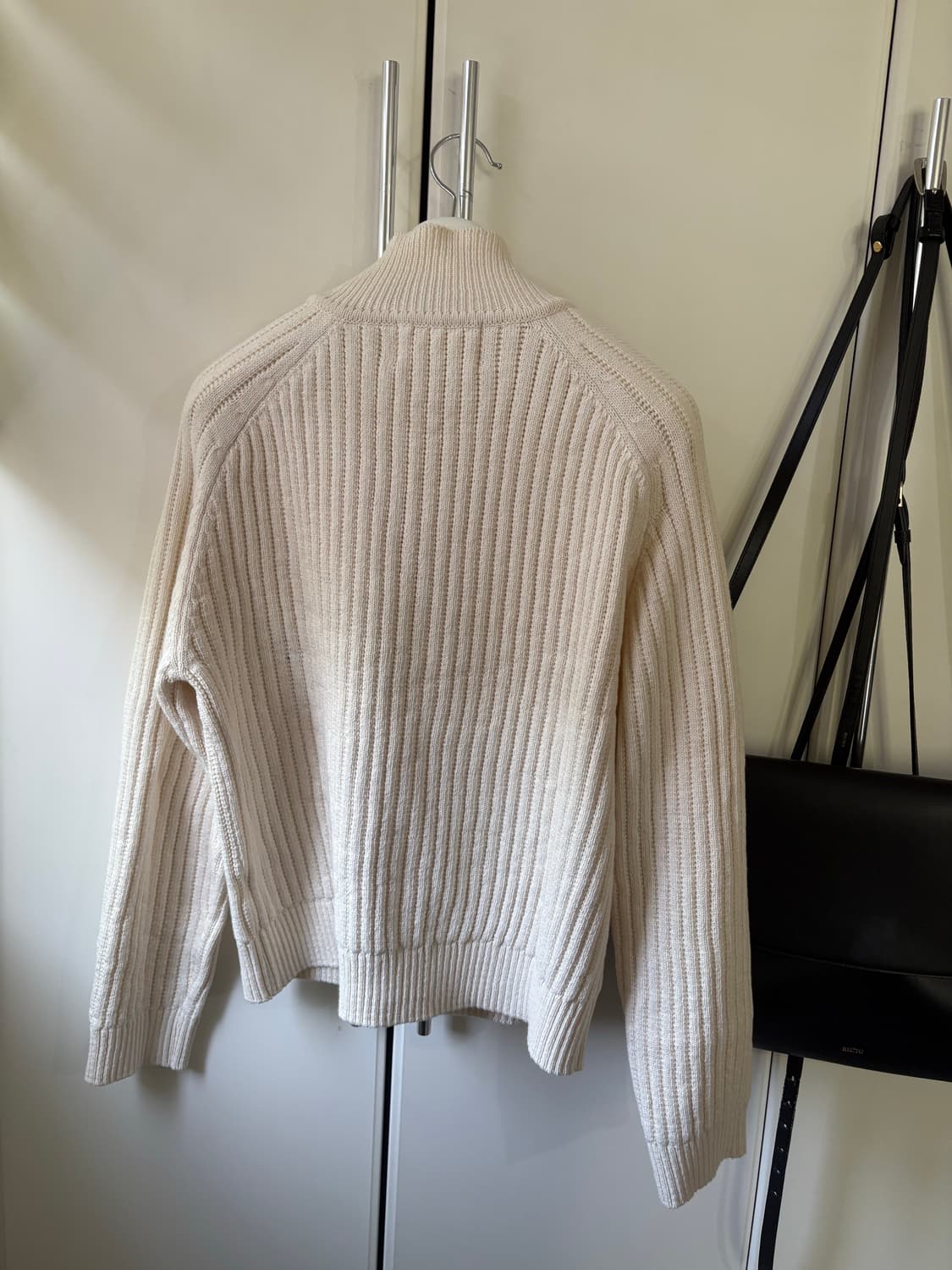 Bower 내추럴 숏 칼라 가디건 크림 상품이미지5