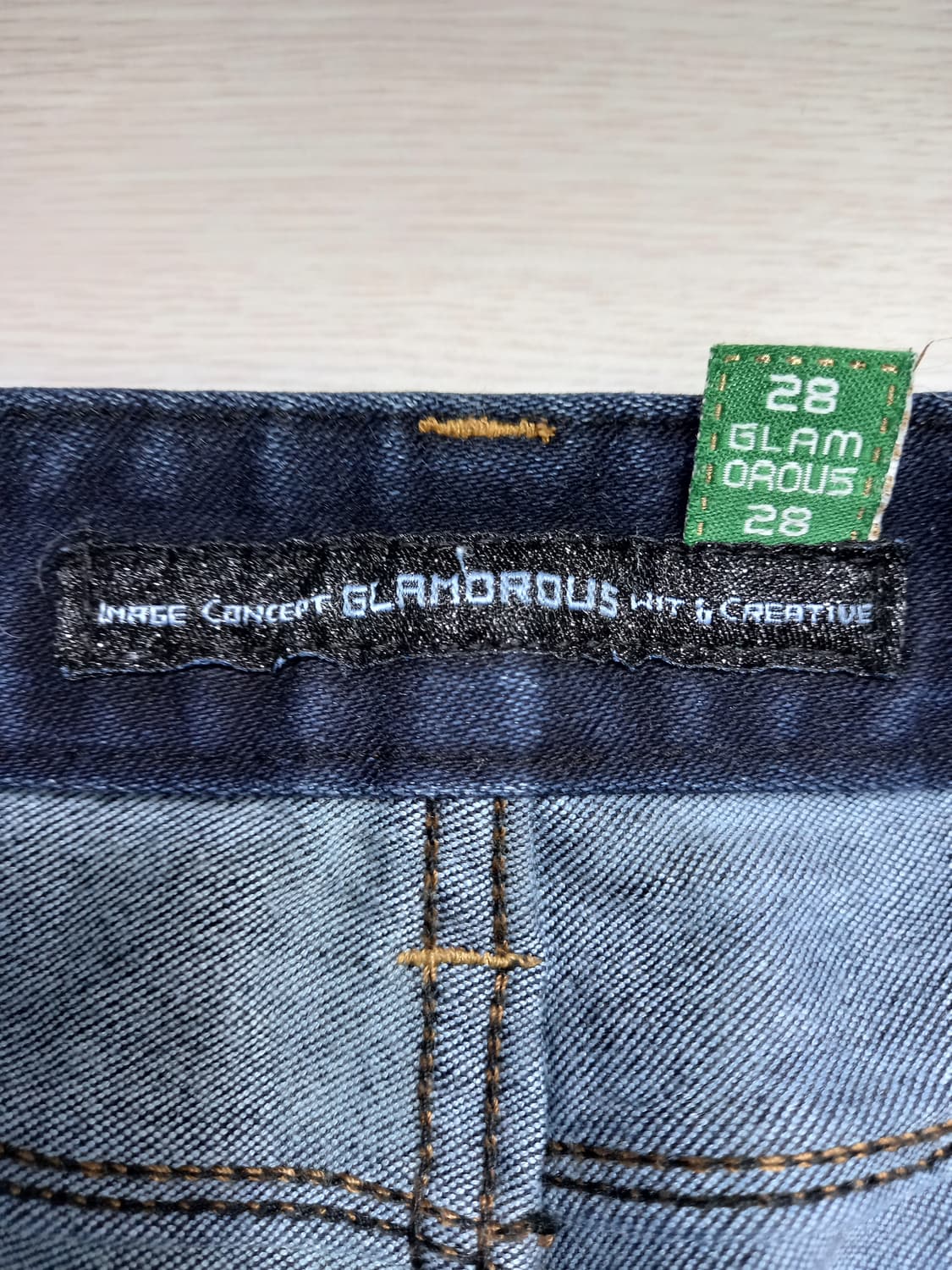 26 GLAMOROUS Kor 두꺼운 스판 슬림일자진 진청 26-608 상품이미지8